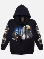 H-128-4386F (Hoody with ZIP, Rock Eagle)