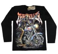 Rock Chang longsleeve LS HD №36 лонгслив,скелет,мотоцикл,байкер