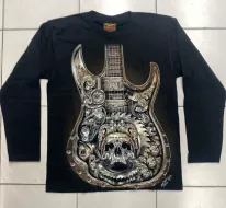 Rock Chang longsleeve LS HD №99 лонгслив,гитара,череп,арт