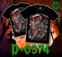 D - 0374 (T-shirts, Caballo) разное,смерть,дракон