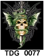 TDG 0077 HOT ROCK t-shirt (черепа)