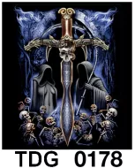 TDG 0178 HOT ROCK t-shirt (черепа)