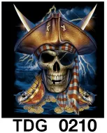 TDG 0210 HOT ROCK t-shirt (черепа)