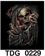 TDG 0229 HOT ROCK t-shirt (черепа)