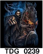 TDG 0239 HOT ROCK t-shirt (черепа)