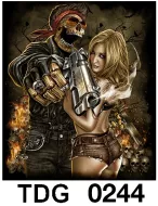 TDG 0244 HOT ROCK t-shirt (черепа)