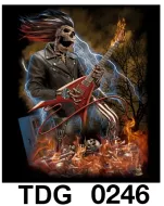 TDG 0246 HOT ROCK t-shirt (черепа)