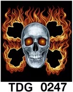 TDG 0247 HOT ROCK t-shirt (черепа)