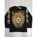 Rock Chang longsleeve LS GR №691 лонгслив,лев,животные
