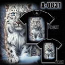 A - 0831 CABALLO T-Shirts, Animal, Снежный Барс